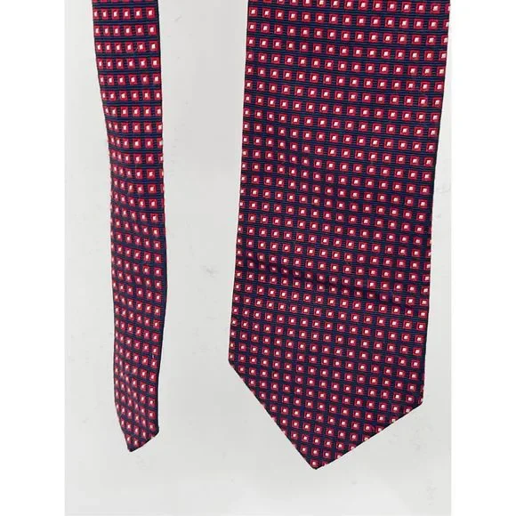 Brooks Brothers Tie Silk Men Blue‎ Red Geometric